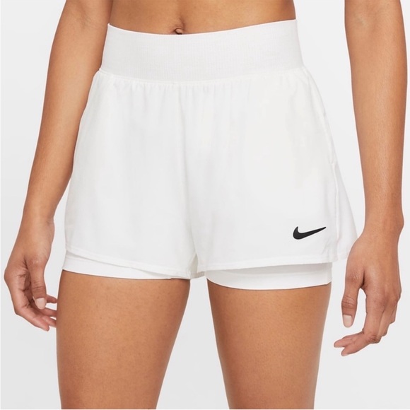 Nike Court Victory Tennis Shorts White - Picture 1 of 6